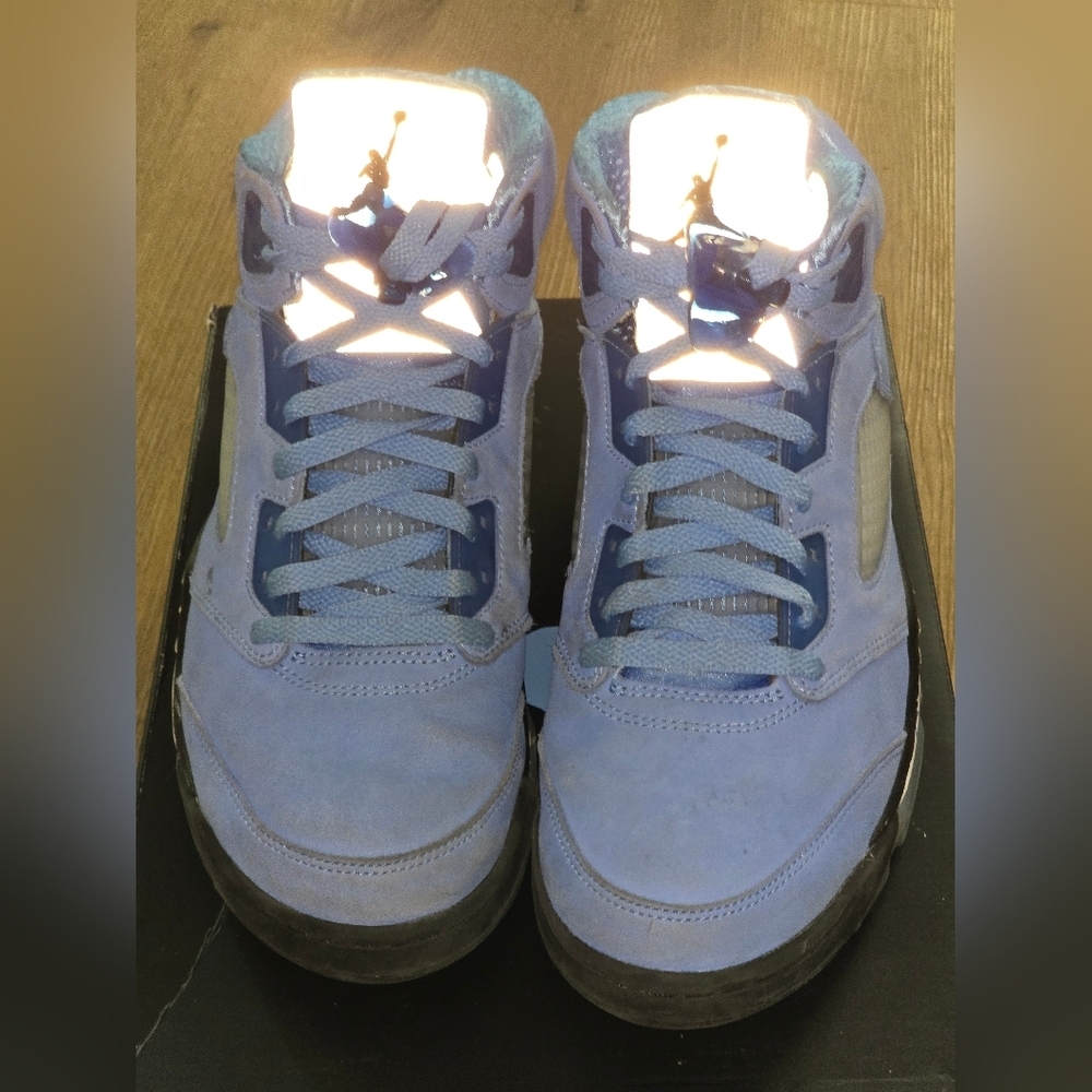 AIR JORDAN 5 RETRO UNC TARHEEL BLUE SNEAKERS MENS SIZE 10 WOMENS SZ 12 - Picture 4 of 8